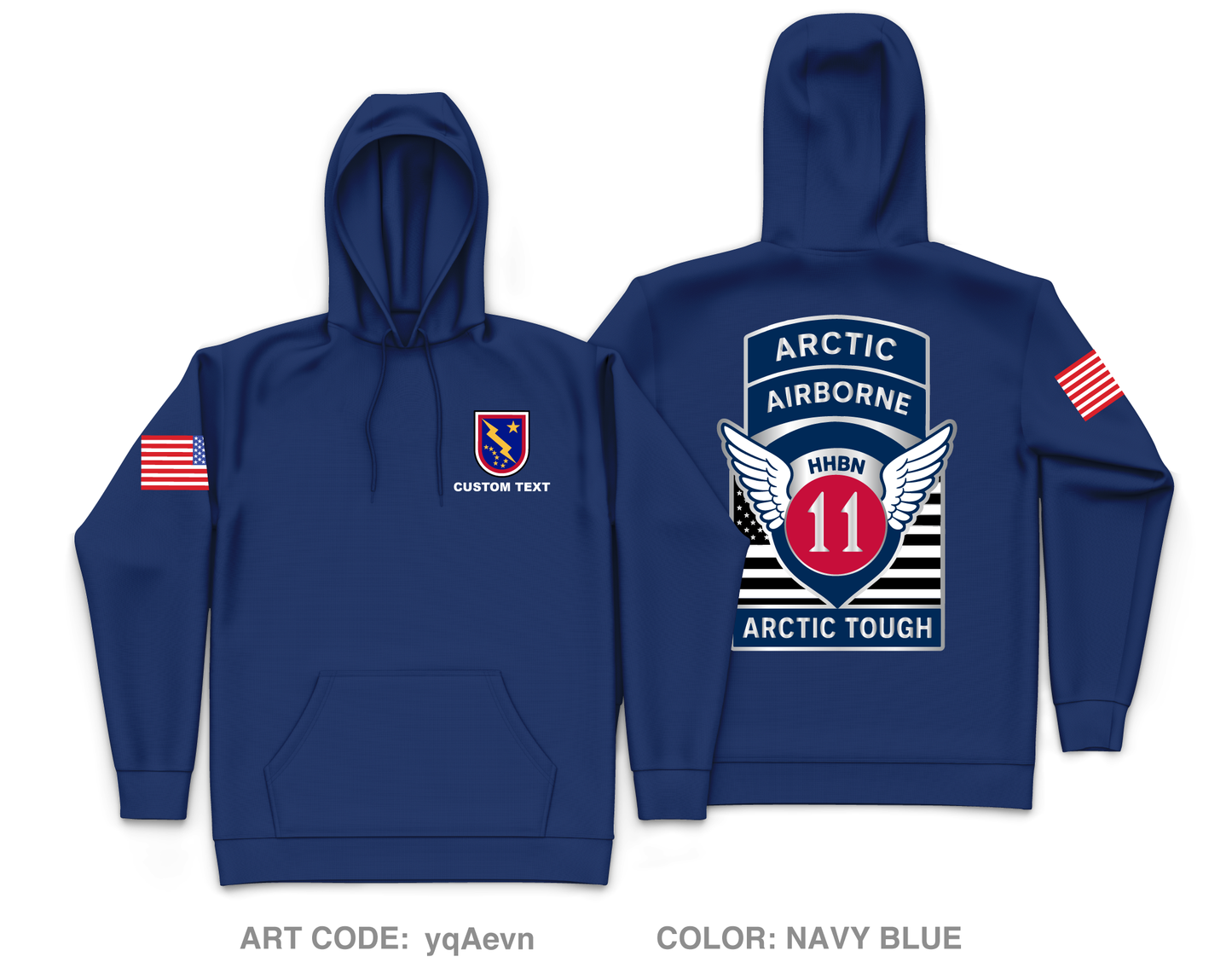 CUSTOM HHBN, 11th Airborne Division Core Men's Hooded Performance Sweatshirt - yqAevn