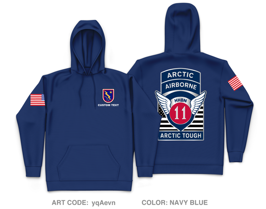 CUSTOM HHBN, 11th Airborne Division Core Men's Hooded Performance Sweatshirt - yqAevn