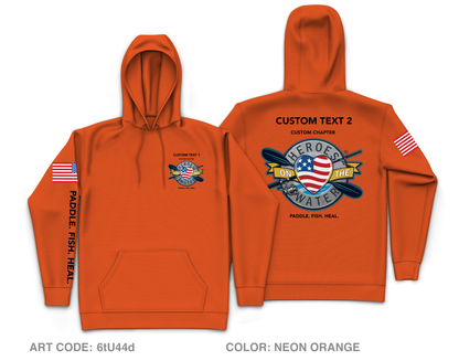 CUSTOM Heroes on the Water National  Core Men's Hooded Performance Sweatshirt - Neon