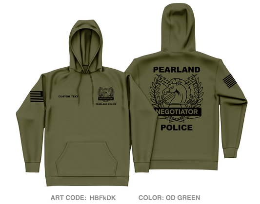 CUSTOM Pearland SWAT / Hostage Negotiation Team Core Men's Hooded Performance Sweatshirt - HBFkDK