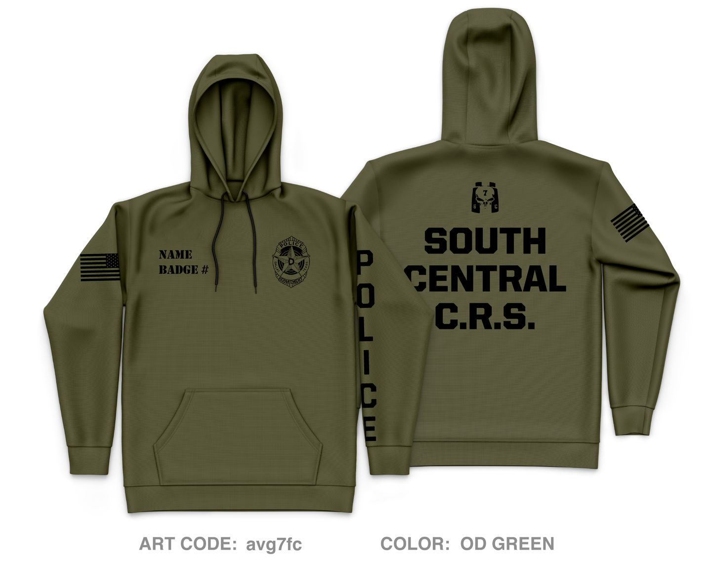 CUSTOM Dallas PD Store 1 Core Men's Hooded Performance Sweatshirt - avg7fc