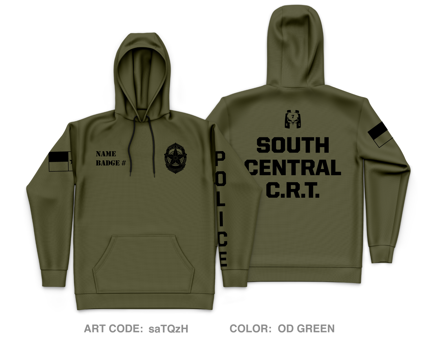 CUSTOM Dallas PD Store 1 Core Men's Hooded Performance Sweatshirt - saTQzH