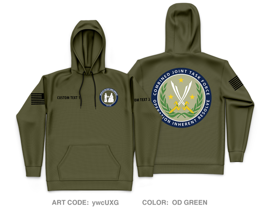 CUSTOM OSJA CJTF-OIR Core Men's Hooded Performance Sweatshirt - ywcUXG