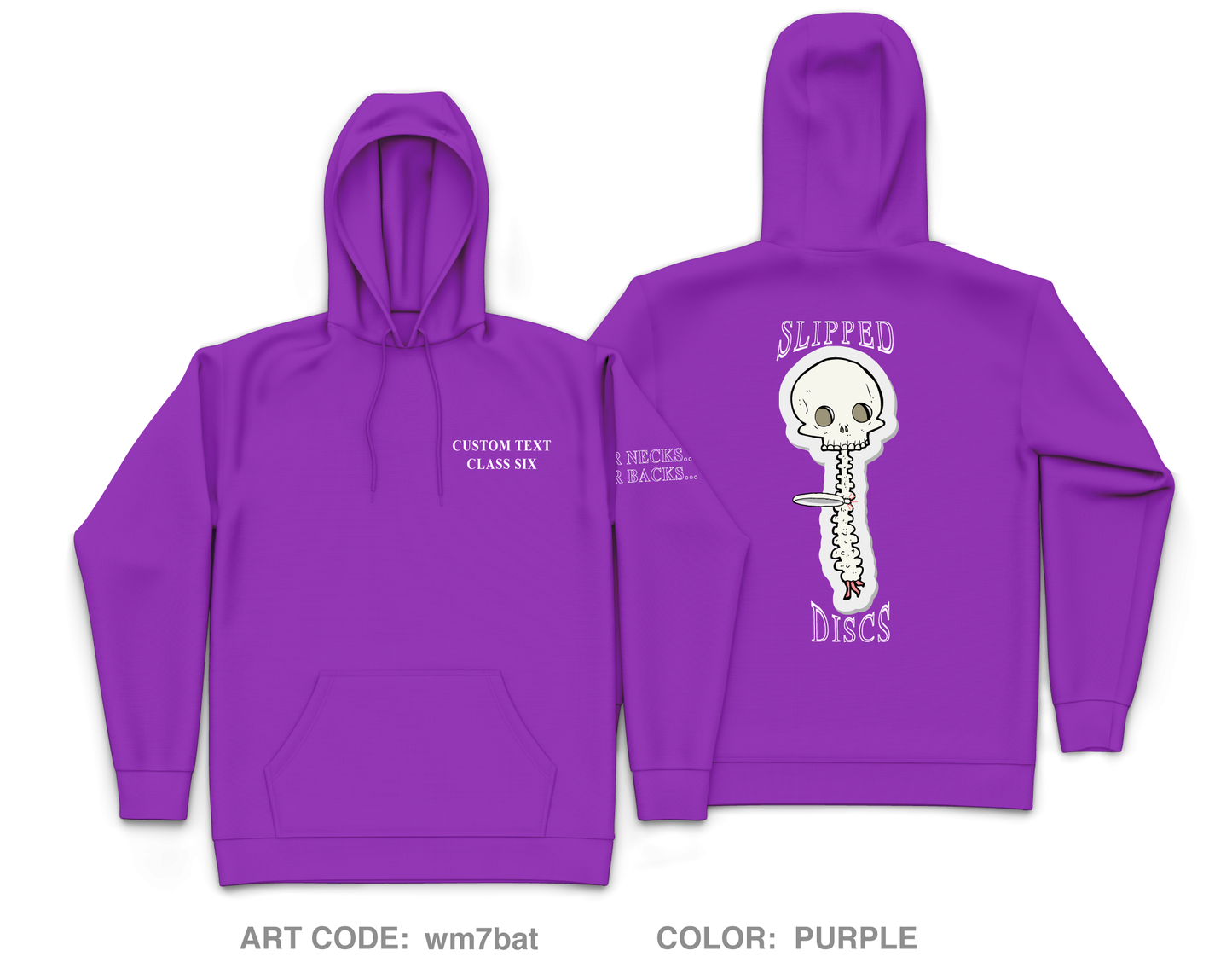 CUSTOM Slipped Discs Core Men's Hooded Performance Sweatshirt - wm7bat