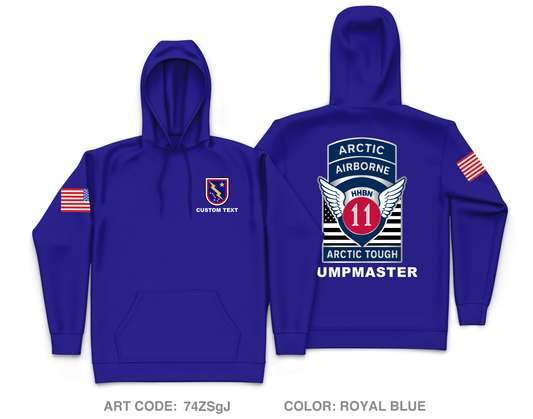 CUSTOM HHBN, 11th Airborne Division Core Men's Hooded Performance Sweatshirt - 74ZSgJ