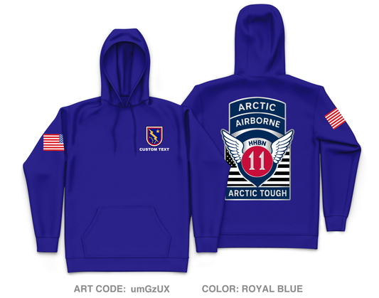CUSTOM HHBN, 11th Airborne Division Core Men's Hooded Performance Sweatshirt - umGzUX