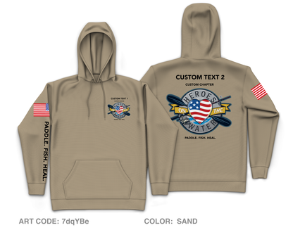 CUSTOM Heroes on the Water National  Core Men's Hooded Performance Sweatshirt