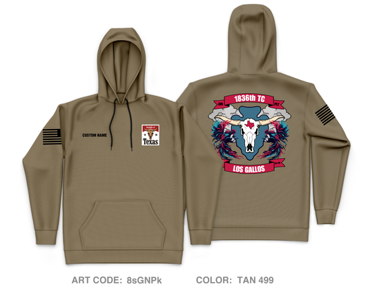 CUSTOM 4th Plt 1836th Combat HET Co Core Men's Hooded Performance Sweatshirt - 8sGNPk