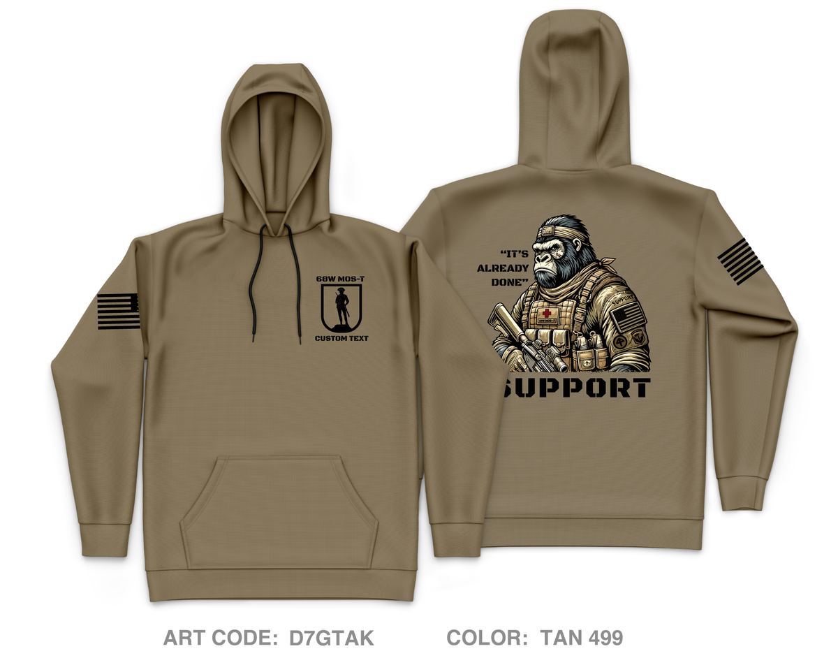CUSTOM 2 BN 254th RTI NJ ARNG Core Men's Hooded Performance Sweatshirt - D7GTAK