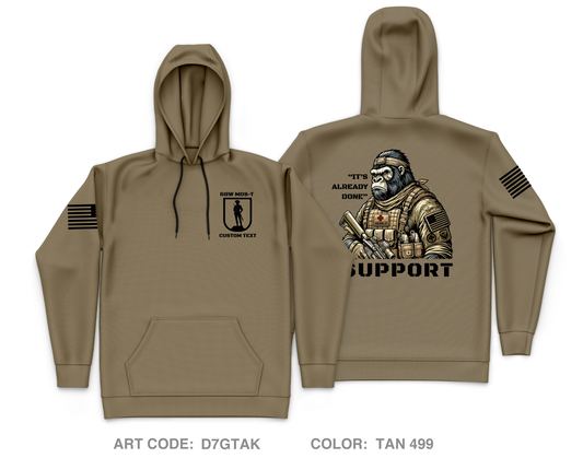 CUSTOM 2 BN 254th RTI NJ ARNG Core Men's Hooded Performance Sweatshirt - D7GTAK