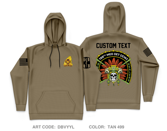 CUSTOM 198th Medical Detachment - ICW Core Men's Hooded Performance Sweatshirt - DBVYYL