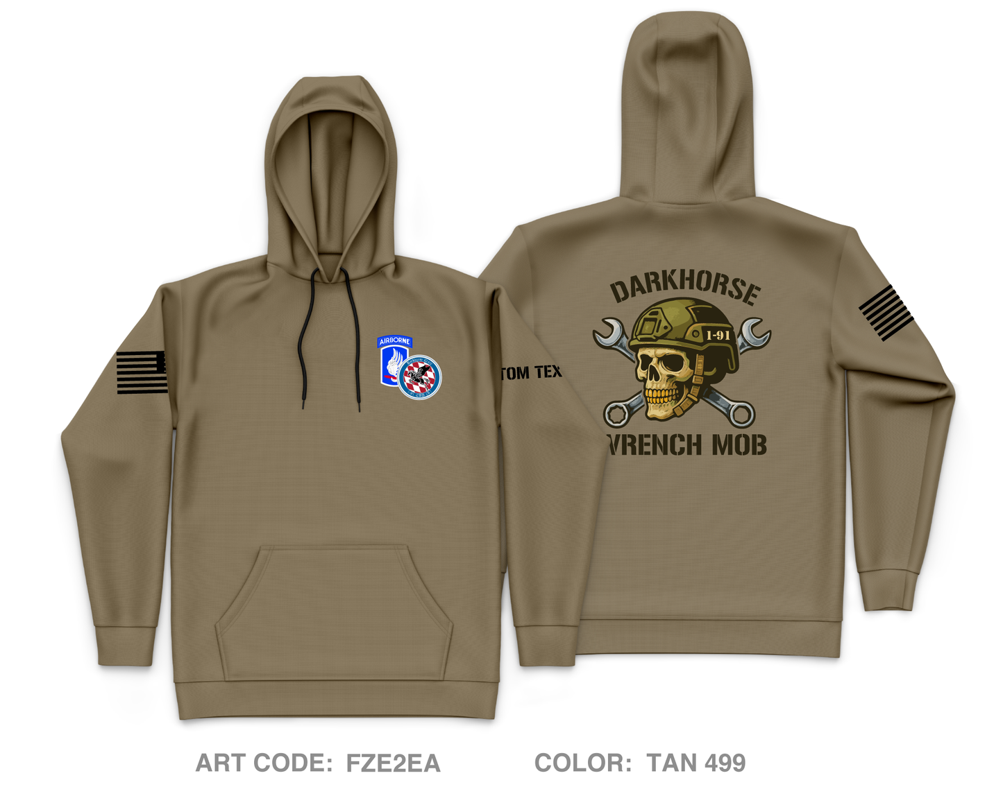 CUSTOM 1-91 MAINT Core Men's Hooded Performance Sweatshirt - FZE2EA