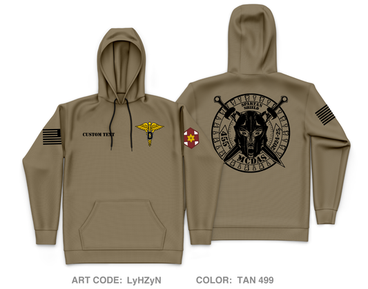 CUSTOM 455th MCD(AS)-FWD Core Men's Hooded Performance Sweatshirt - LyHZyN