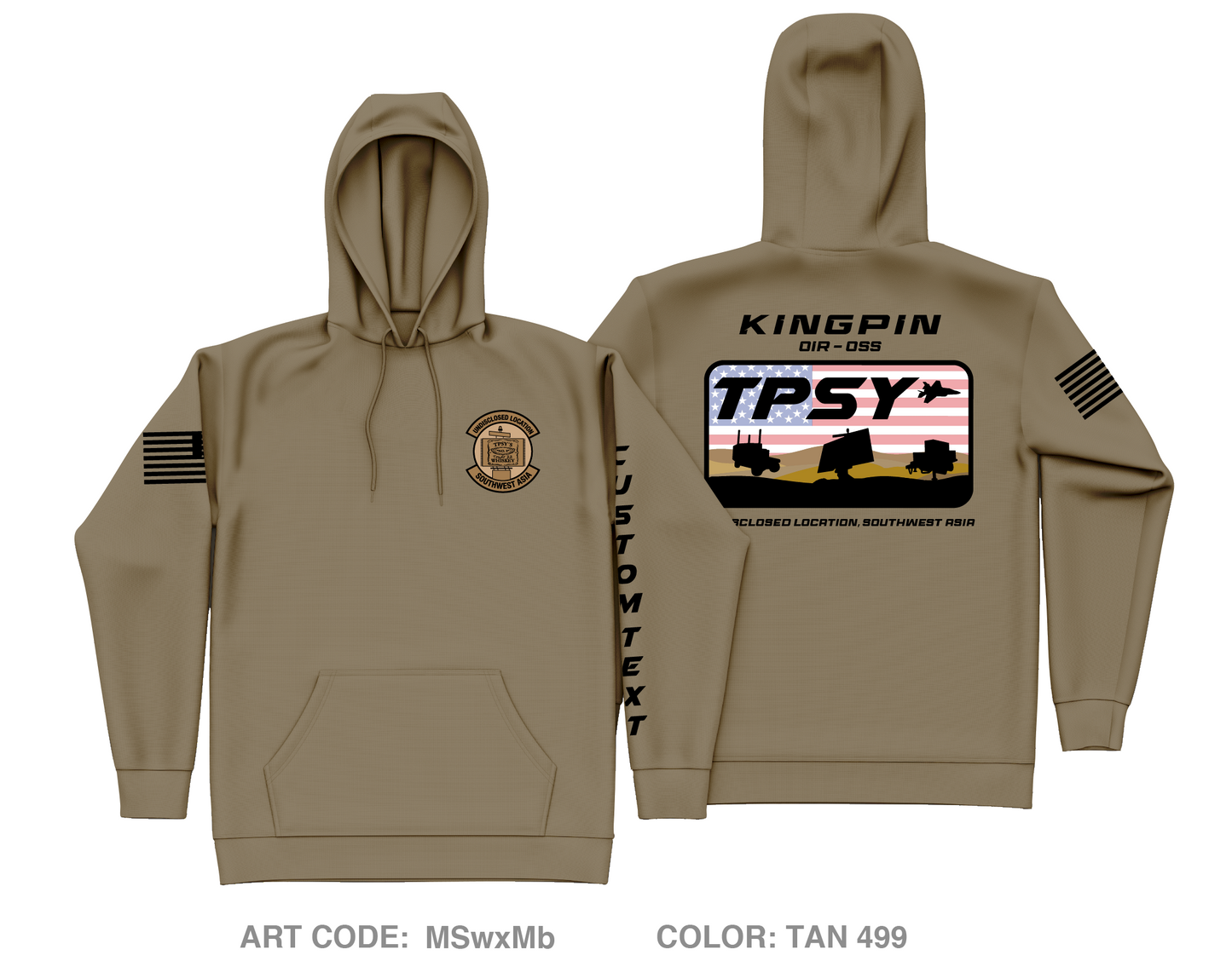CUSTOM 727 EACS Core Men's Hooded Performance Sweatshirt - MSwxMb