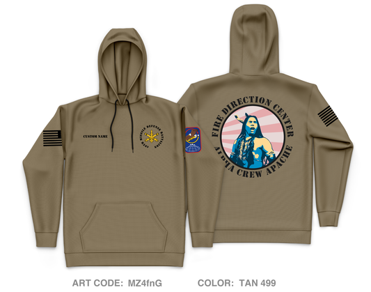CUSTOM Alpha Crew, 49th Missile Defense Battalion Core Men's Hooded Performance Sweatshirt - MZ4fnG