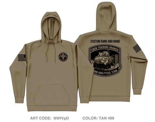 CUSTOM CBRN Training Branch Core Men's Hooded Performance Sweatshirt - NWfVpD