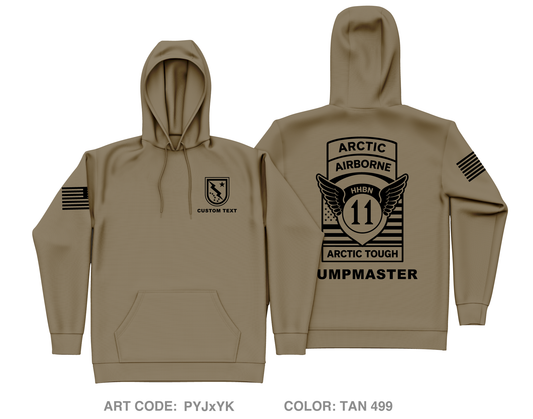 CUSTOM HHBN, 11th Airborne Division Core Men's Hooded Performance Sweatshirt - PYJxYK