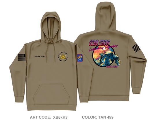 CUSTOM Echo Crew, 49th Missile Defense Battalion Core Men's Hooded Performance Sweatshirt - XB6kH3