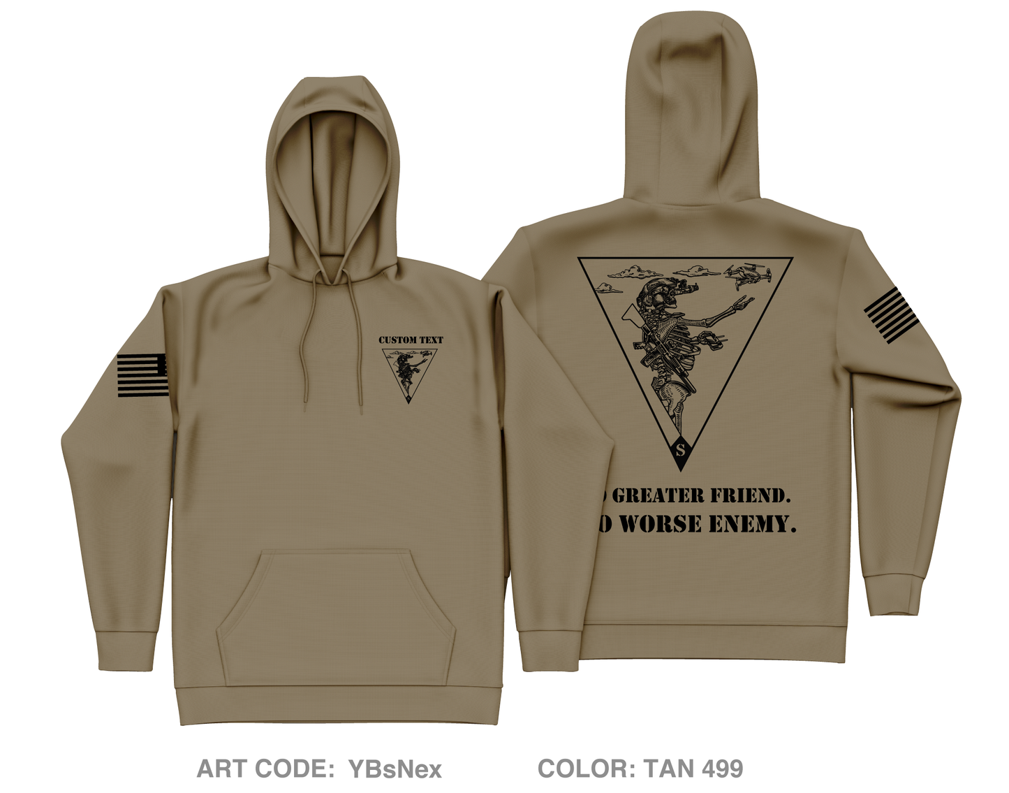 CUSTOM 2-30IN BN Core Men's Hooded Performance Sweatshirt - YBsNex