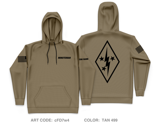 CUSTOM Minuteman Home Services Core Men's Hooded Performance Sweatshirt - cFD7w4