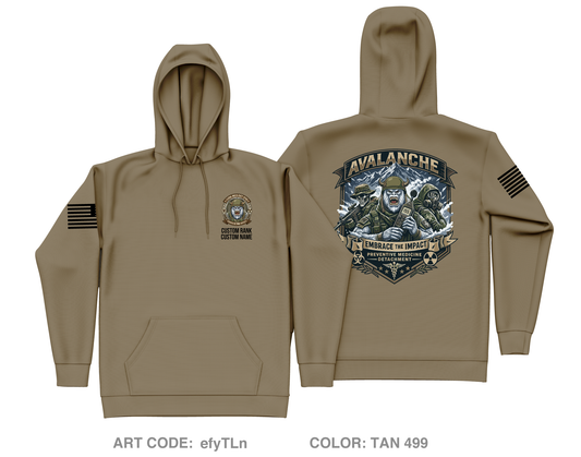 CUSTOM 155th Medical Detachment (PM) Core Men's Hooded Performance Sweatshirt - efyTLn
