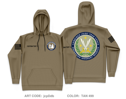 CUSTOM OSJA CJTF-OIR Core Men's Hooded Performance Sweatshirt - jcpDdb