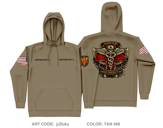 CUSTOM Combat Trauma Team Core Men's Hooded Performance Sweatshirt - jrZbAs