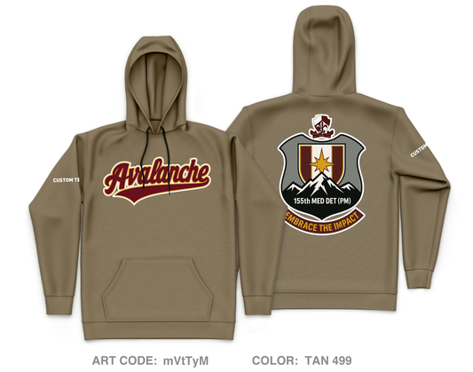 CUSTOM 155th Medical Detachment (PM) Core Men's Hooded Performance Sweatshirt - mVtTyM