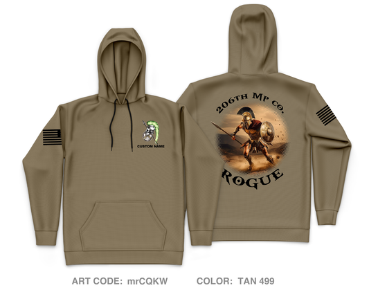 CUSTOM 206th MP CO Core Men's Hooded Performance Sweatshirt - mrCQKW