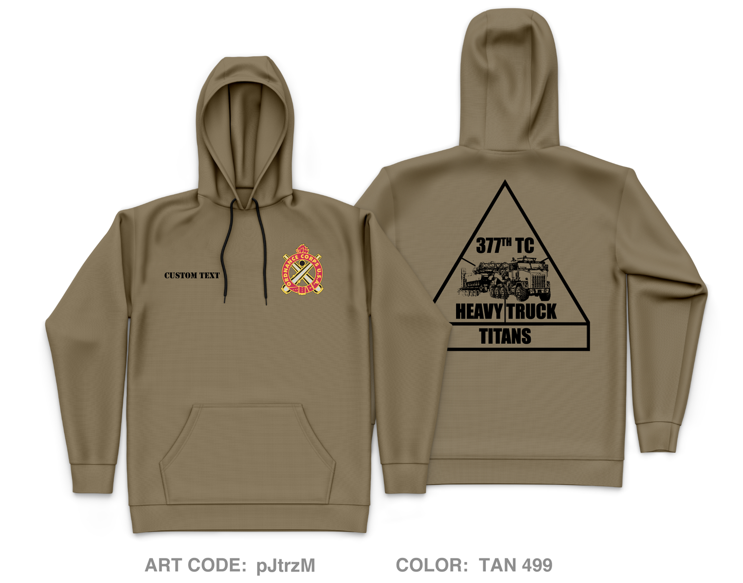 CUSTOM 377 titans Core Men's Hooded Performance Sweatshirt - pJtrzM