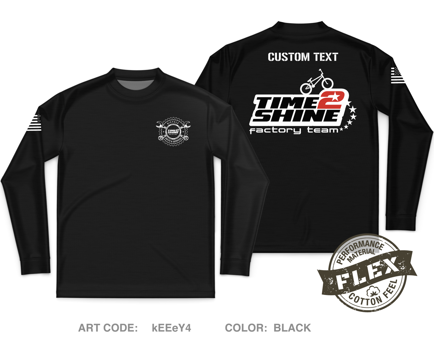 Custom Time2ShineFactory Core Men's LS Flex Performance Tee - kEEeY4