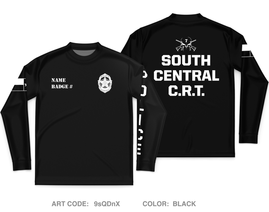 CUSTOM Dallas PD Store 1 Core Men's LS Performance Tee - YbfMU8