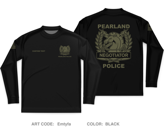 CUSTOM Pearland SWAT / Hostage Negotiation Team Core Men's LS Performance Tee - Emtyfa
