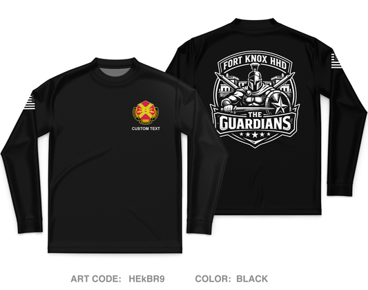 CUSTOM HHD USAG Fort Knox Core Men's LS Performance Tee - HEkBR9