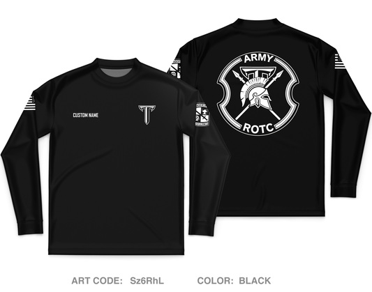 CUSTOM Troy ROTC Core Men's LS Performance Tee - Sz6RhL