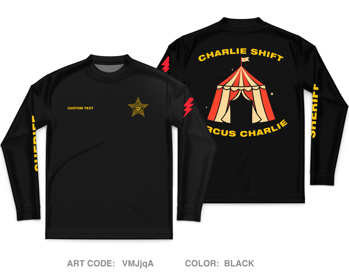 CUSTOM Charlie Shift Core Men's LS Flex Performance Tee - VMJjqA