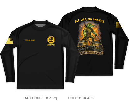 CUSTOM 1084th Transportation Company Core Men's LS Performance Tee - XSnDrq