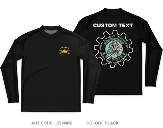 CUSTOM E Co, 1-81 AR BN, 194TH AR BDE Core Men's LS Performance Tee - 2ZvNN5