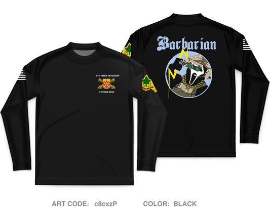 CUSTOM Barbarian/ 2-77 FA Core Men's LS Performance Tee - c8cxzP