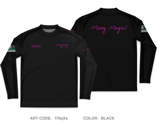 CUSTOM Moxy marriot Core Men's LS Performance Tee - f79qXs