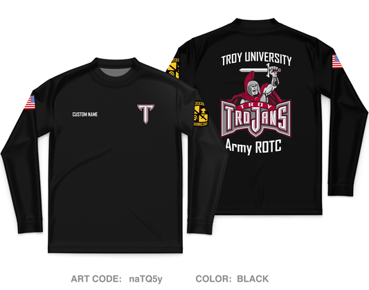 CUSTOM Troy ROTC Core Men's LS Performance Tee - naTQ5y