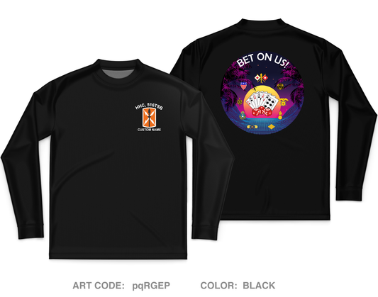 CUSTOM HHC, 516th Theater Signal Brigade Core Men's LS Performance Tee - pqRGEP