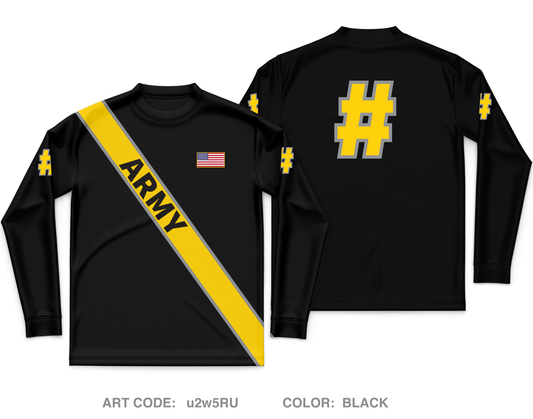 CUSTOM Army Polo Club Core Men's LS Performance Tee - u2w5RU