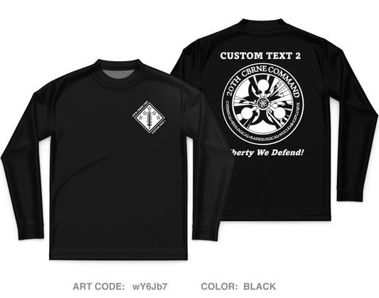 CUSTOM 20th CBRNE Command - Command Group Core Men's LS Performance Tee - wY6Jb7