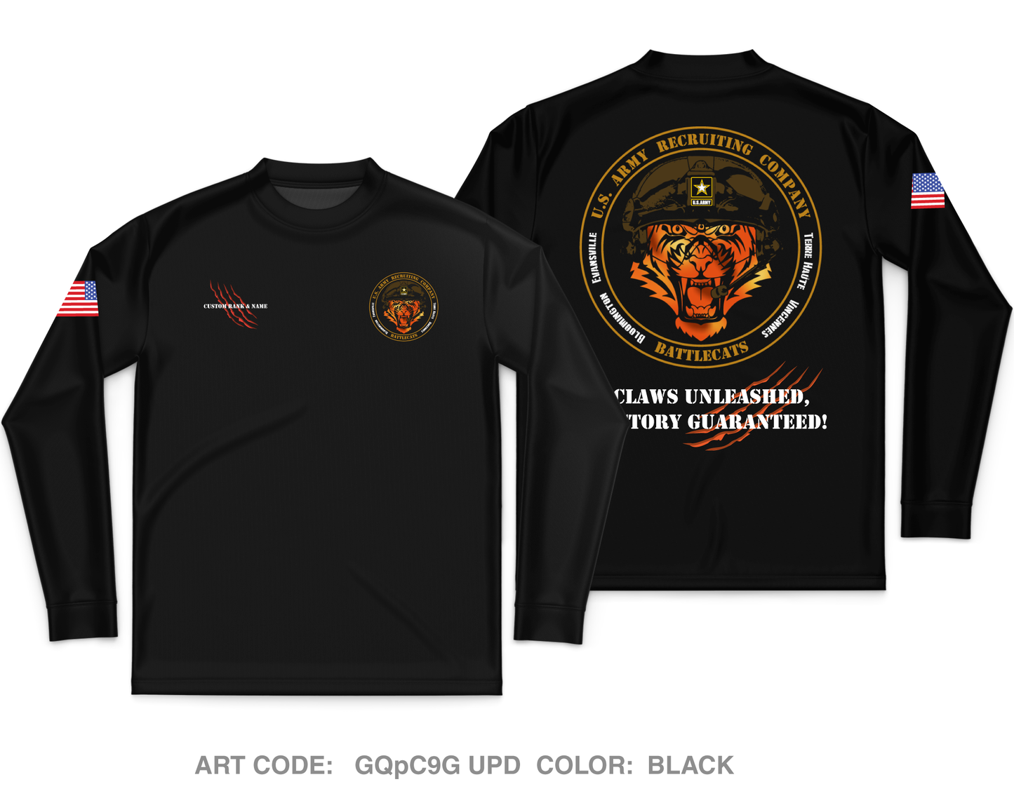 Custom Evansville Recruiting Company, BattleCats Core Men's LS Performance Tee - GQpC9G_UPD