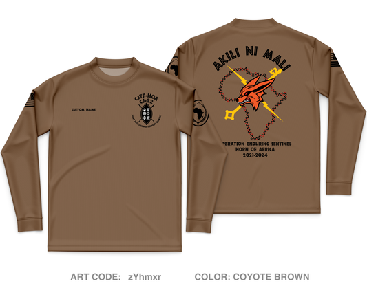 Custom Joint Intelligence Support Element, CJ-22, CJTF-HOA Core Men's LS Performance Tee - zYhmxr