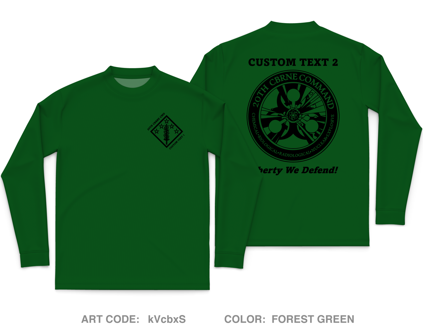 CUSTOM 20th CBRNE Command - Command Group Core Men's LS Performance Tee - kVcbxS