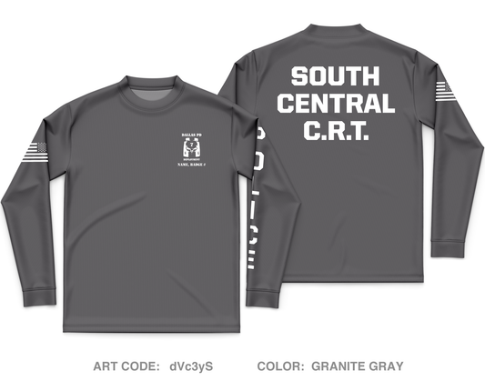 CUSTOM Dallas PD Store 1 Core Men's LS Performance Tee - dVc3yS