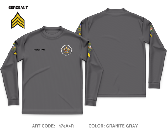 CUSTOM Houston County Sheriffs Department Core Men's LS Performance Tee - h7eA4R_SERG