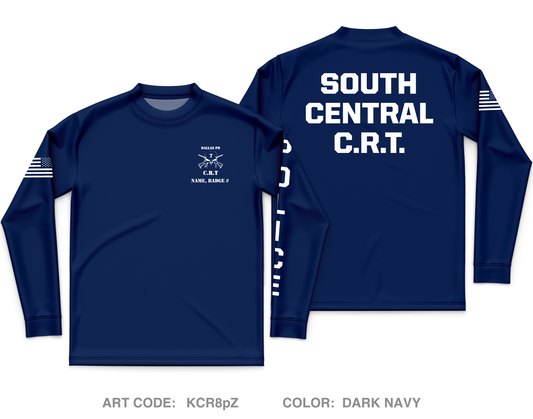 CUSTOM Dallas PD Store 1 Core Men's LS Performance Tee - KCR8pZ